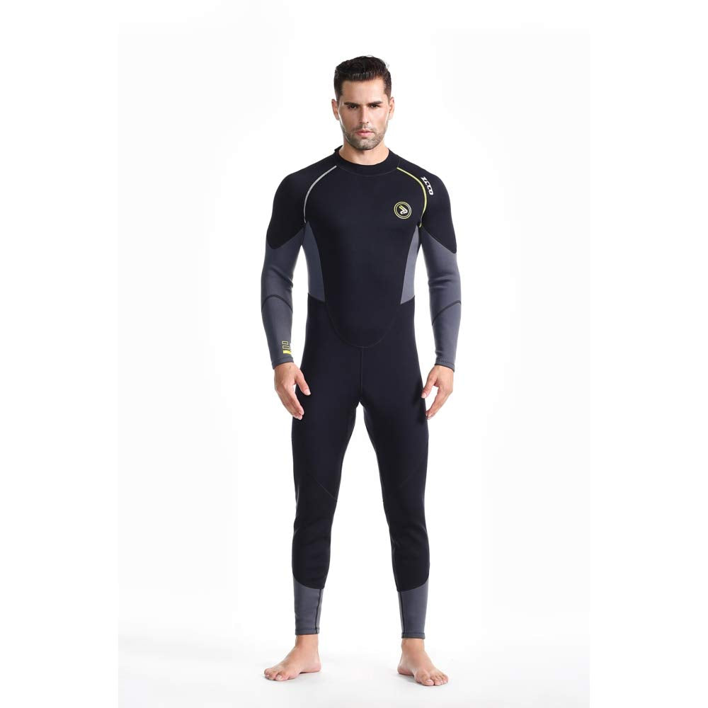 ZCCO Men's Wetsuit-Ultra Stretch 1.5mm Neoprene Suit with Back Zip, Full Body One-Piece Diving Suit for Snorkeling, Scuba Diving, Swimming and