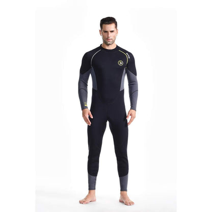 ZCCO Men's Wetsuit-Ultra Stretch 1.5mm Neoprene Suit with Back Zip, Full Body One-Piece Diving Suit for Snorkeling, Scuba Diving, Swimming and