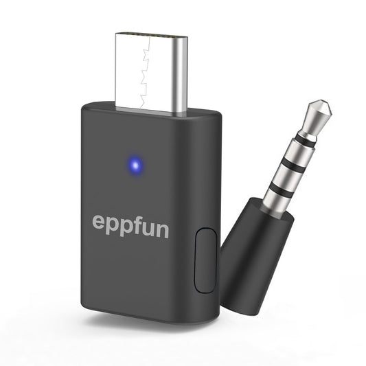 eppfun AK3040Pro Bluetooth 5.2 Adapter for PS5 PC, APTX-Adaptive USB-C Audio Transmitter Dongle, Works with Headphones/Headsets/Speakers (Audio Only)