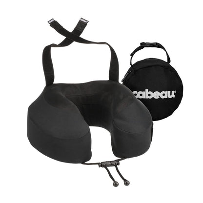 Cabeau Evolution S3 Travel Pillow - Airplane Seat Straps - Ensures Your Head Won't Fall Forward - Relax with Plush Memory Foam - Quick-Dry Fabric