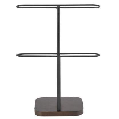 Mkono Sunglasses Organizer Glasses Holder Stand for 24 Pairs of Eyewear, 2 Tier Sunglass Storage Eyeglasses Display Rack Metal Frame with Wood Base