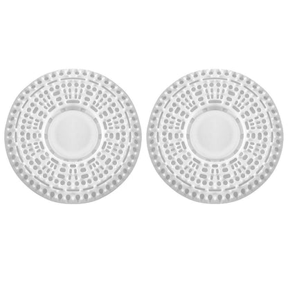 Shower Drain Hair Catcher, 2Pcs Silicone Shower Drain Cover Anti-Clog Hair Stopper Grey/White for Kitchen Bathroom Laundry