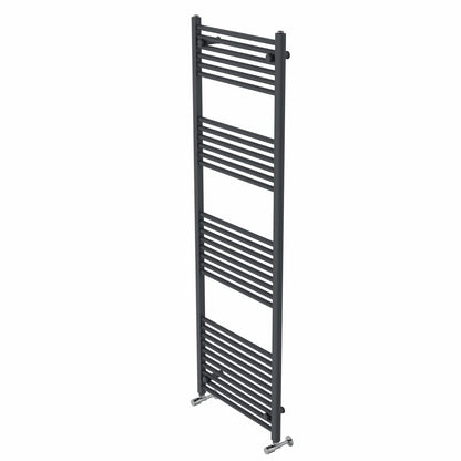 Warmehaus Straight Bathroom Heated Towel Rail Warmer 1800x600mm Anthracite