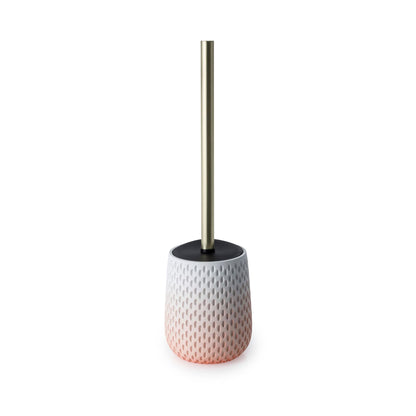 Blue Canyon Milano Pink Toilet Brush for Bathroom, Flexible Toilet Bowl Plastic Brush Head with Silicone Bristles for Deep Cleaning, Compact Size