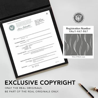 Deconovo Grey Curtains 66 x 54 Inch Drop Foil Printed Wave Line Room Darkening Curtains Thermal Insulated Energy Saving Super Soft Eyelet Blackout Curtains for Bedroom Light Grey 2 Panels