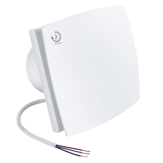 Extractor Fan 4? 100mm Bathroom Toilet Kitchen Silent Extractor Fan with Timer - 95m?/h 30dB Wall Mounted Ventilator with Modern Front Panel