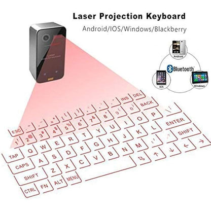 Laser Projection Bluetooth Virtual Keyboard & Mouse for iPhone, Ipad, Smartphone and Tablets