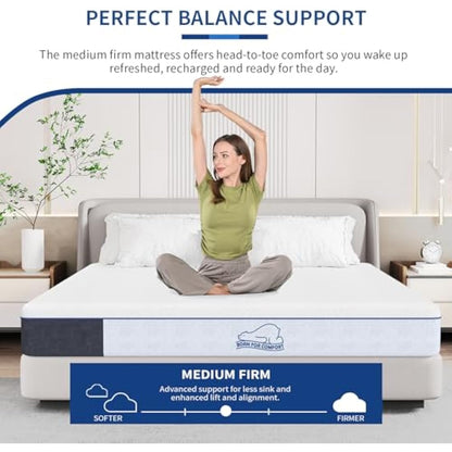 wowttrelax Single Mattress 3ft, 8 Inch Single Memory Foam Mattress, Medium Firm with Soft Fabric Fire Resistant Barrier, Removable cover single bed mattress 90x190x20cm
