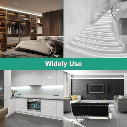 Lucienstar White LED Strip Lights - 24v Cool White Dimmable Neon Light Strip, 10M IP67 Waterproof Strip Lights,Flexible Neon Strip Light for Home Decor (Power Adapter Included)