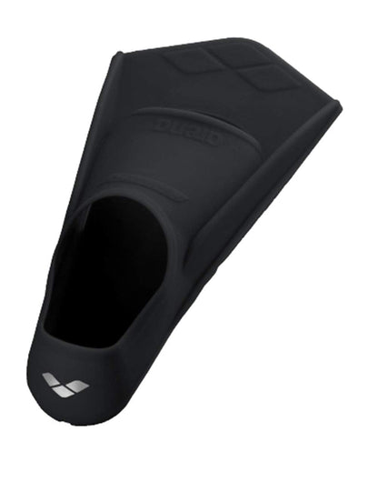 arena Powerfin Swimming Pool Training Fins, Adult Swimming Pool Fins, 100% Silicone Fins, Comfortable Short Swimming Pool Fins, 6-7, Black