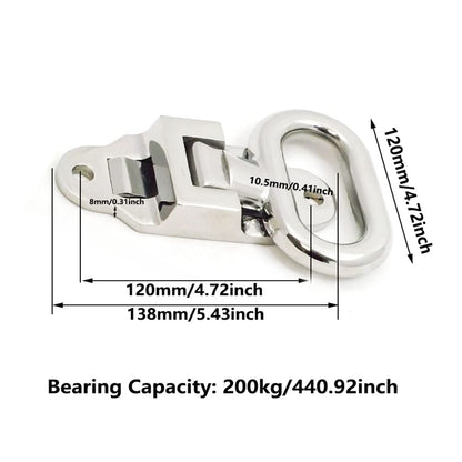 Riloer Foldable Footrest Folding Stirrups Stainless Steel Footrest Stainless Steel Folding Step Grab Handle for RV Truck Bus Trailer Van Camper