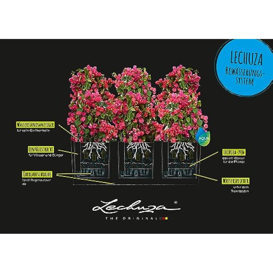 LECHUZA TRIO Cottage 30 mocha 15005