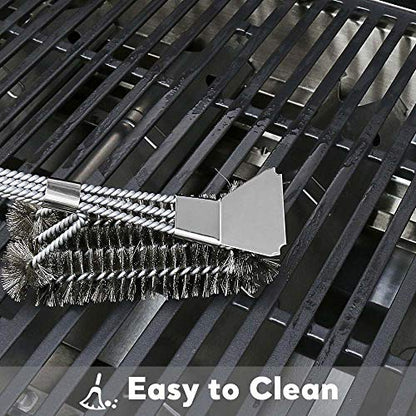 Denmay 7638 44.5 x 30.3cm Cast Iron Grids Cooking Grates for Weber Spirit E/S 310, 320, 330 (with Front Burner Knobs), Spirit 700, 900, Genesis Gold