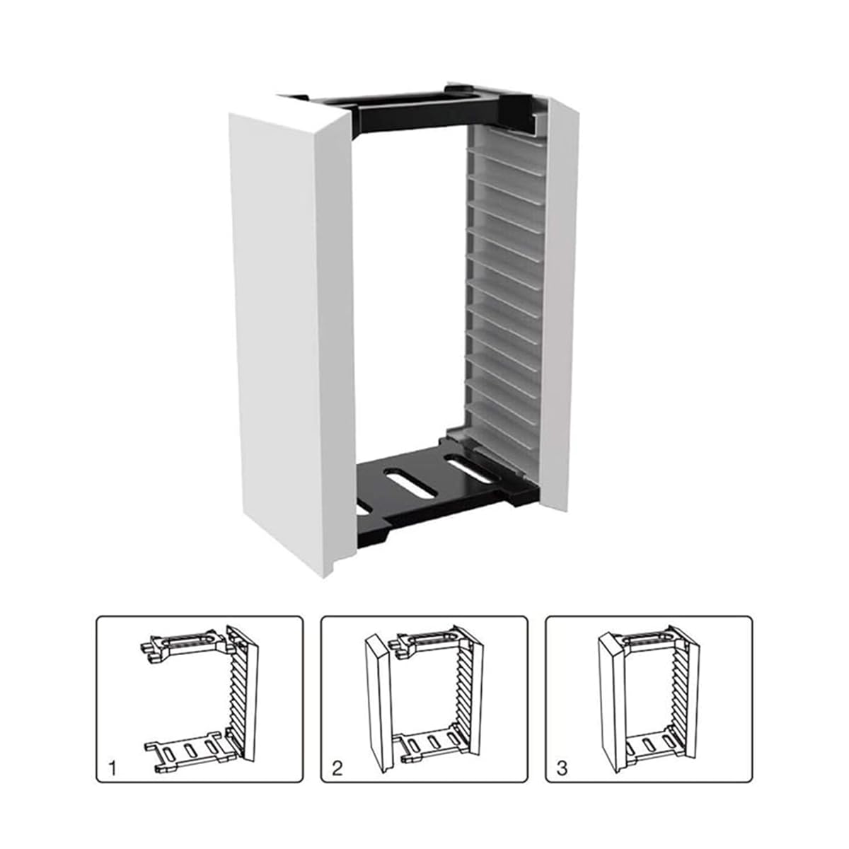CENPEK P5 Game Disc Box Disc Rack, Game Box Storage Rack, 12 Game Disc Holders Storage Rack for PS 5