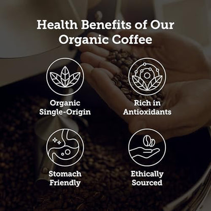 Organic Coffee Beans - Single Origin, Award Winning Medium & Dark Roast Gift Set by Source Climate Change - Ethically Sourced, Traceable & Freshly Roasted Taste Collection, 4 x 227g Coffee Bags
