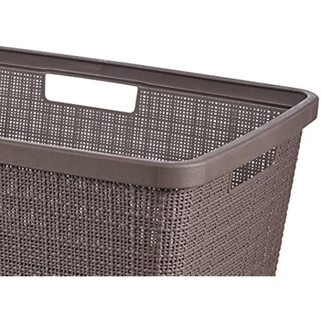 Curver Jute Woven Effect 70% Recycled Rectangular Laundry Basket 46 Litres – Peppercorn