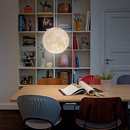 KRUIHAN Moon Ceiling Pendant Light,3D Moon Lampshade Ceiling,Planet Moon Ball Hanging Lamp Restaurant Bar Bedroom Bedside Moon Lamps Night Light Kids