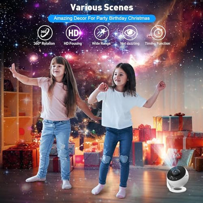 13 in 1 Planetarium Star Projector, Mexllex Realistic Galaxy Light Projector with 12 Planet Discs, Starry Sky Night Light Projector Lamp, Moon Night Light for Kids Adults Ceiling Bedroom Living Room