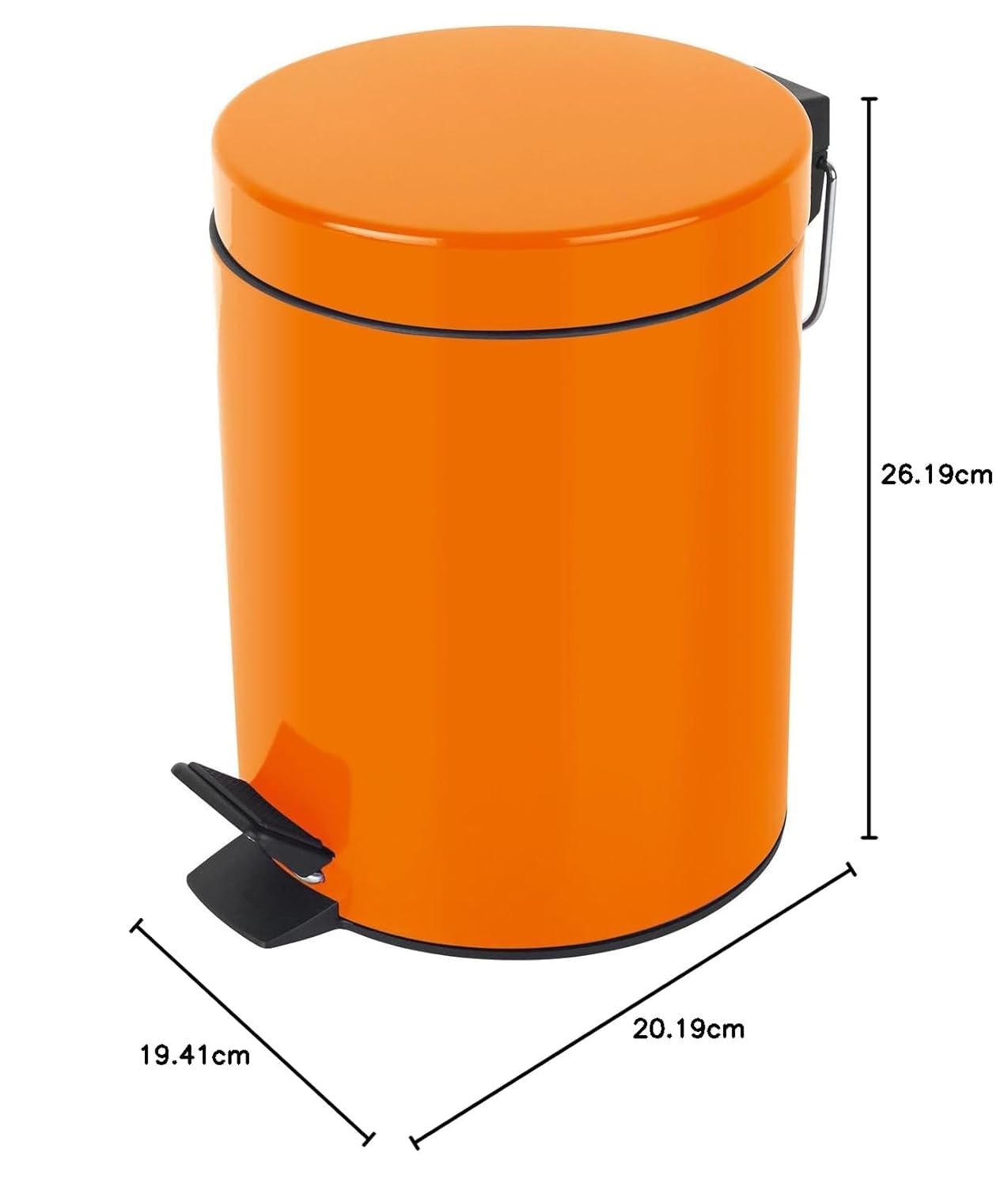 Spirella Sydney 10.16380 Pedal Bin 3 Litre Orange