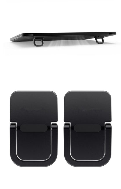 Keyboard Stand for Computer, Mini Invisible Laptop Kickstand for Desk Computer Keyboard MacBook Notebook Stand Riser Aluminum (2PCS) (Black)