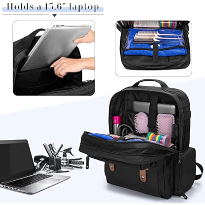 BAFASO Barber Bag, Travel Barber Backpack Holds Various Hair Cutting Tools (Bag Only), Black