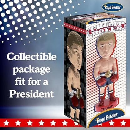 Royal Bobbles Donald Trump Boxer Bobblehead, Premium Polyresin Lifelike Figure, Unique Serial Number, Exquisite Detail