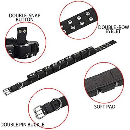 Walktime Tactical Weighted Dog Collar - Weights for Training & Exercise - Small, Medium, Large Dogs