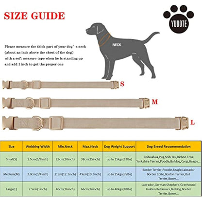 YUDOTE Ultra-soft Dog Collar Natural Cotton Corduroy Made for Medium Dogs with Sensitive Skin,Creamy White
