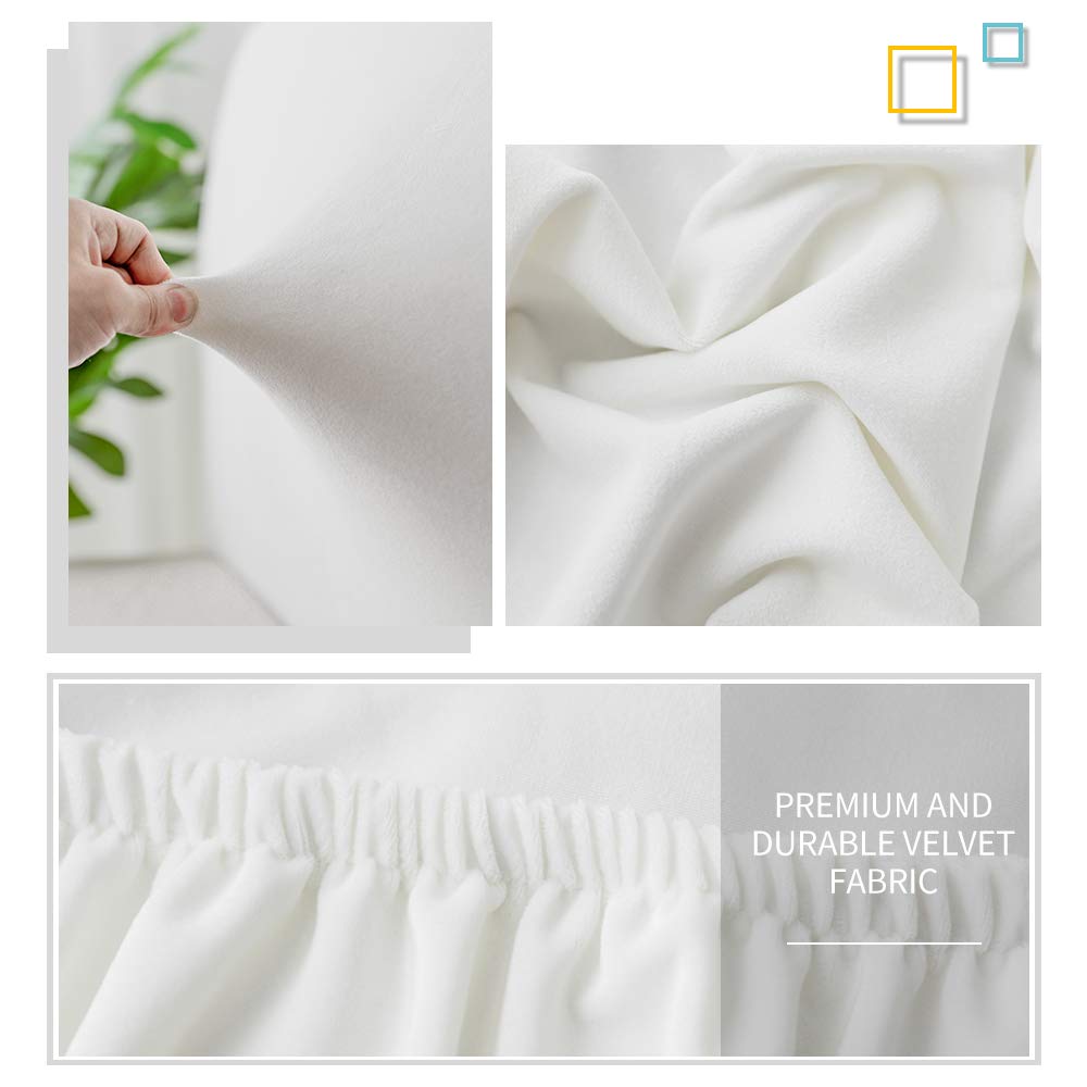 DUJUIKE Headboard Slipcover for Cal King Bed, Stretch Bed Headboard Cover, Dustproof Protector Cover for Linen Tufted Upholstered