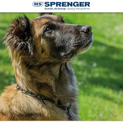 Sprenger Dog Necklace with Pull Chain 3 mm I Stainless Steel Dog Collar for Short and Long Hair Dog Breeds up to 55 kg 55 cm Black