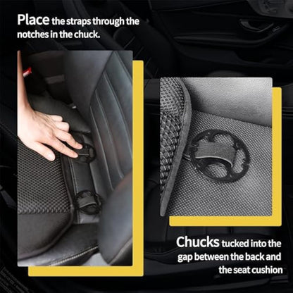 OLYDON Wedge Car Seat Cushions for Driving - Memory Foam Car Seat Cushion for Short People - Sciatica & Lower Back Pain Relief - Road Trip Essentials for Drivers（4" thickness）