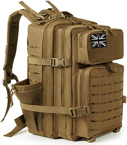 QT&QY Military Tactical Backpacks for Men Army Molle Daypack 25L/35L/45L Lage 3 Day Bug Out Bag Camping Hiking Rucksack with Bottle Holder