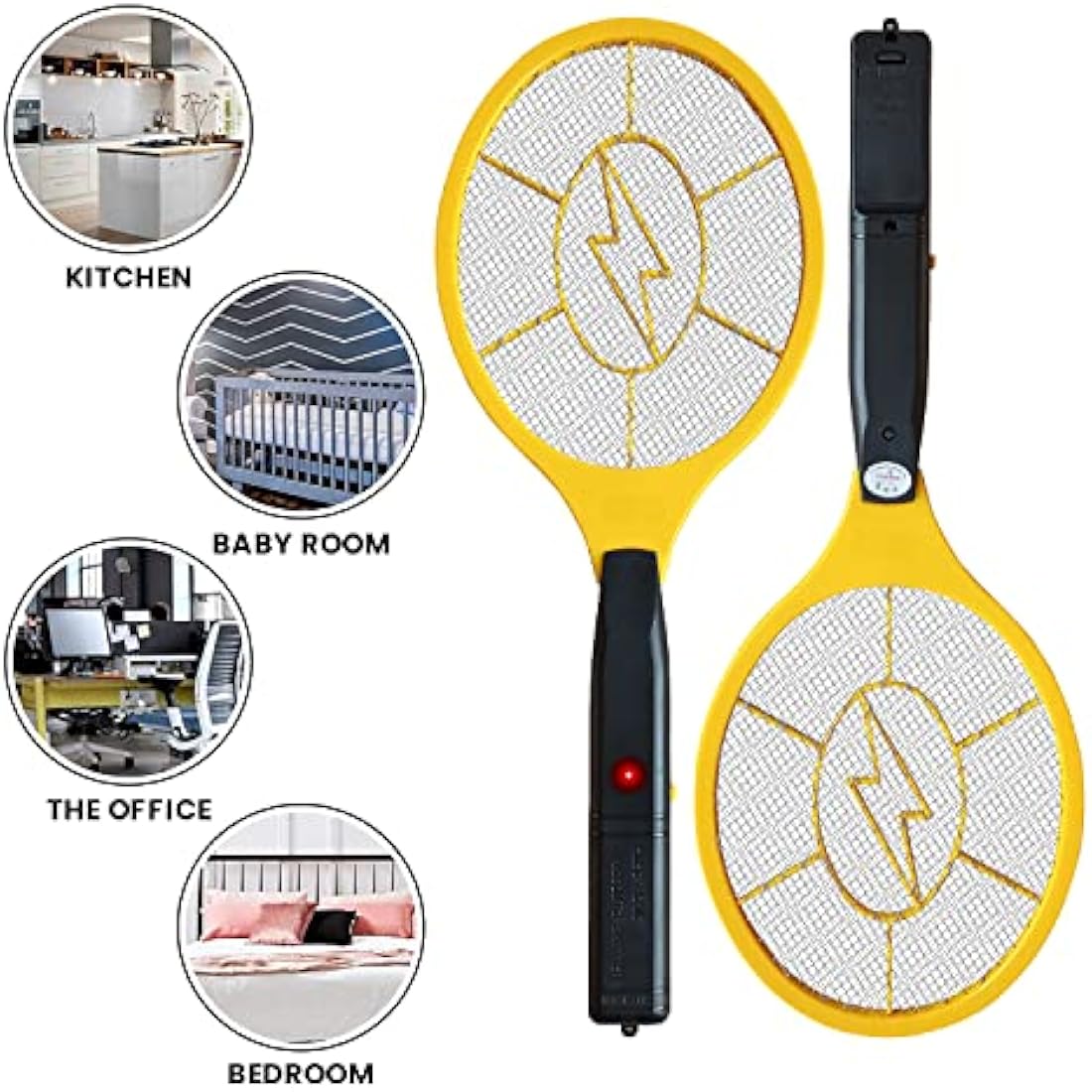KK'S GLAMS Electric Fly Swatter Bug Zapper Battery Operated Flies killer Indoor & Outdoor Pest Control Mosquito and Insect Catcher Racket