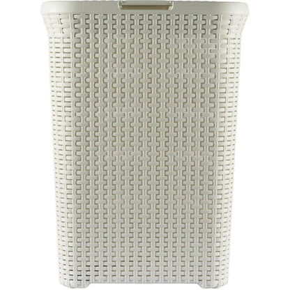 Curver Style 60 Litre Laundry Hamper, Vintage White