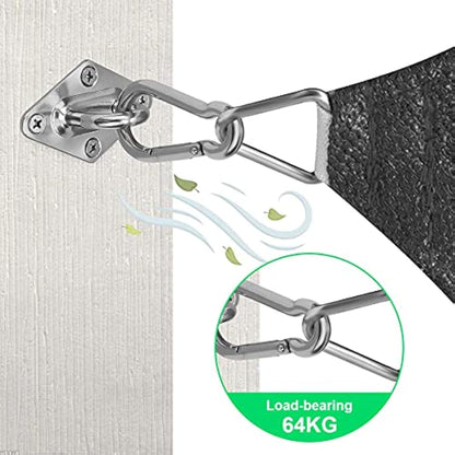 Sun Shade Sail Fixing Kit, M6 Heavy Duty Sun Sail Shade Hardware Kit, 304 Stainless Steel Awning Attachment Set for Garden Triangle and Square, Hardware Accessories Kit