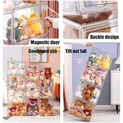 Siyecioa Acrylic Display Case for Collectibles, Transparent Acrylic Display Box with Door, Organizer & Protectors for Pop Figures, Funko Pop、Blind Box、Lego、Minifigure Figurines、Trophy（36×27×27cm）
