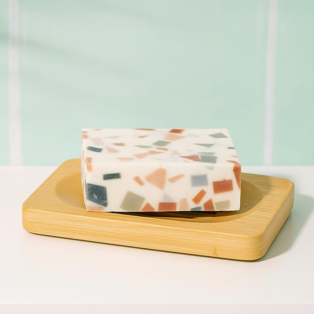 Bamboo Soap Dish – Natural Wooden Soap Holder with Drainage Grooves | Eco-Friendly, Quick-Dry & Durable Soap Tray for Bathroom, Shower