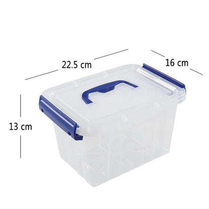 Bblina Clear Plastic Storage Boxes, 3 Liter Small Boxes with Lids, 6 Pack