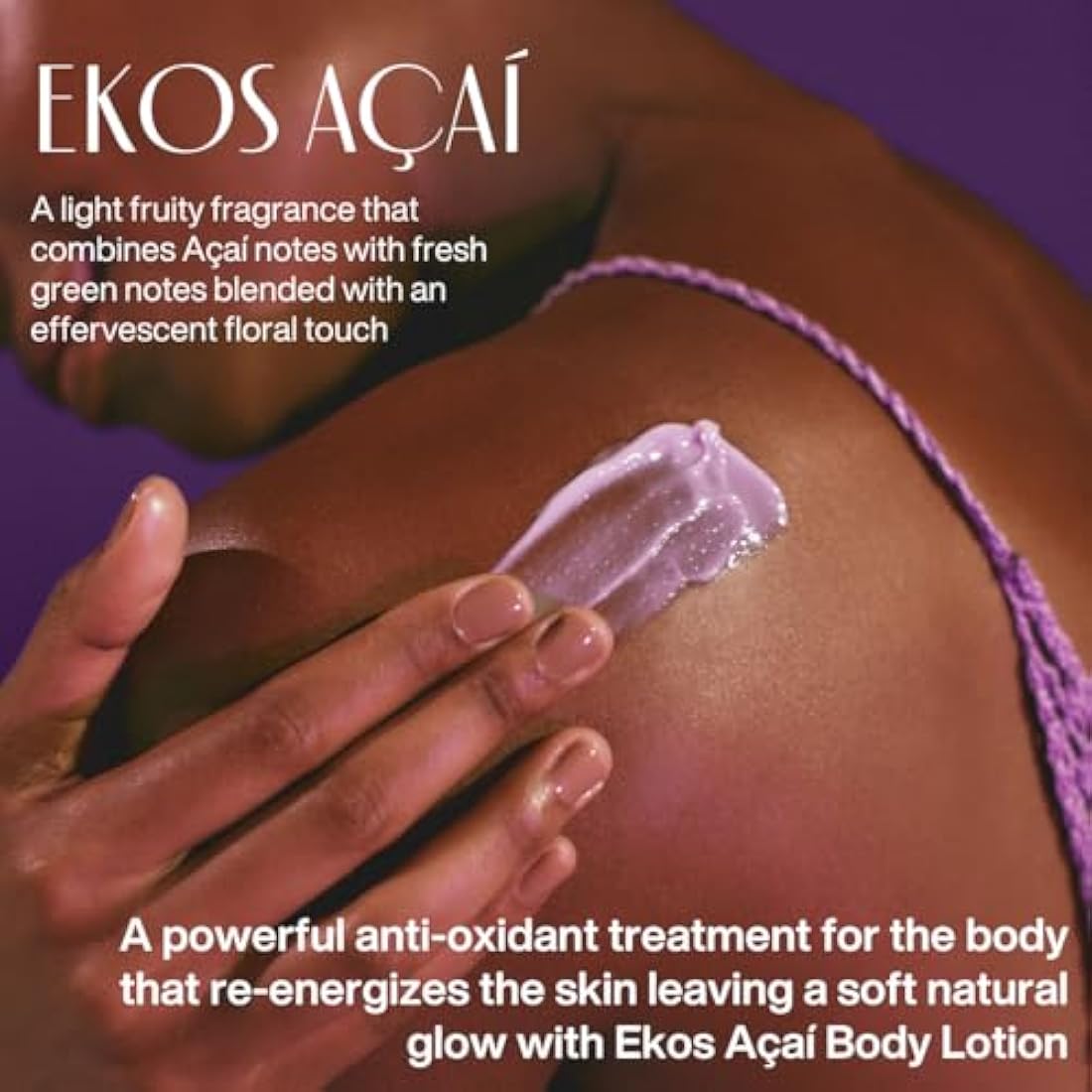 Natura - Ekos Açaí Revitalizing Body Lotion - Vegan Skin Care - 24 Hours of Soft Skin - Improves Skin Elasticity - Acai Oil - Brazilian Beauty Secrets - Self Care & Body Care - 13.5 fl oz (400ml)