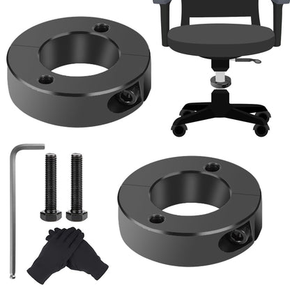 Silkwish Set of 6 Office Chair Tilt Removal Tools, 28 mm Office Chair, Gas Lift Cylinder Removal Tools, with One Pair of Black Gloves