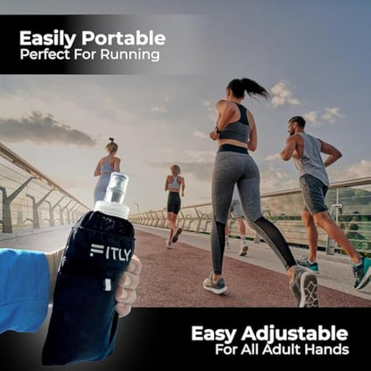 FITLY Soft Water Bottle | Shrink As You Drink Soft Flask for Hydration Pack | Folding Water Bottle Ideal for Running, Hiking, Cycling, Climbing & Rigorous Activity