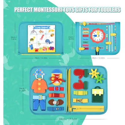 Busy Board Montessori Toys For 3 4 5 6 7 8 Year Old Girls Boys Sensory Toys For Toddlers Preschool Educational Learning Toys Activity Board For Fine Motor Skills Kids Gifts Airplane Car Toys