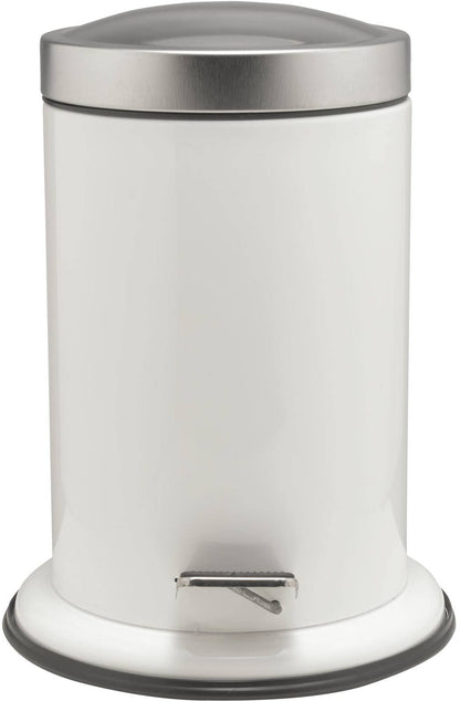 Sealskin Acero Pedal Bin, Stainless Steel, White, 22.4 x 23 x 28.5 cm