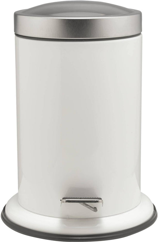 Sealskin Acero Pedal Bin, Stainless Steel, White, 22.4 x 23 x 28.5 cm