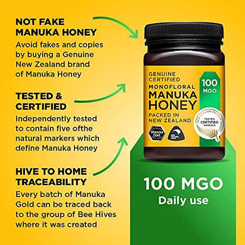 Manuka Gold 100 MGO Manuka Honey, 500 g