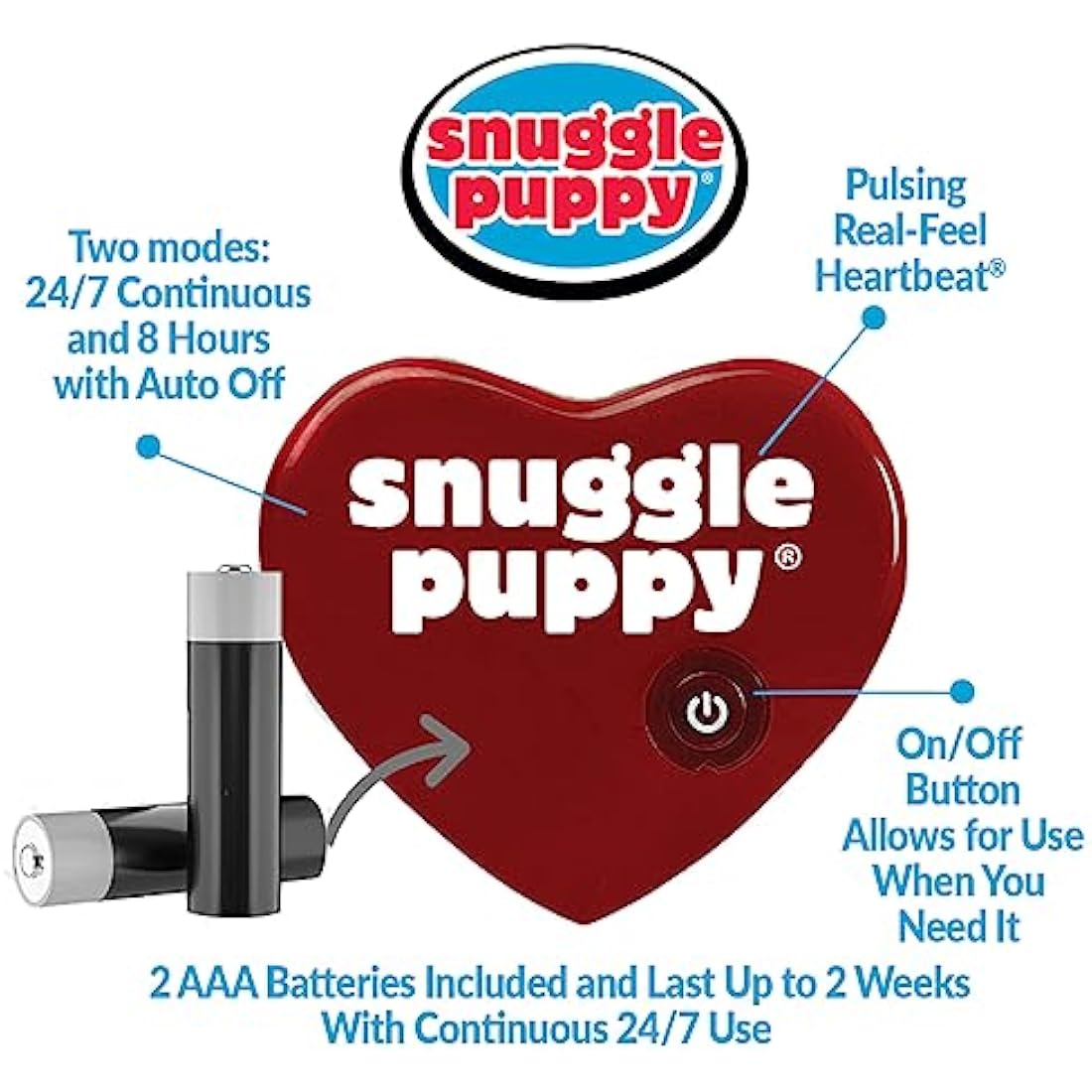 Original Snuggle Puppy Toy, Heartbeat Toy for Puppy, Dog Toys for Anxiety Relief, Calming Aid, Dog Heartbeat Toys for Behavioral Training in Biscuit