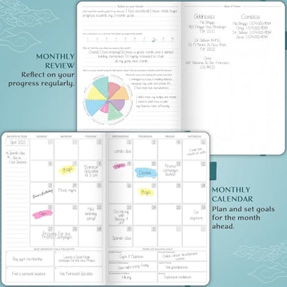 Legend Planner Hourly Schedule – Weekly & Daily Organizer with Time Slots. Appointment Book Journal for Work, Undated, A5 (Dark Teal)