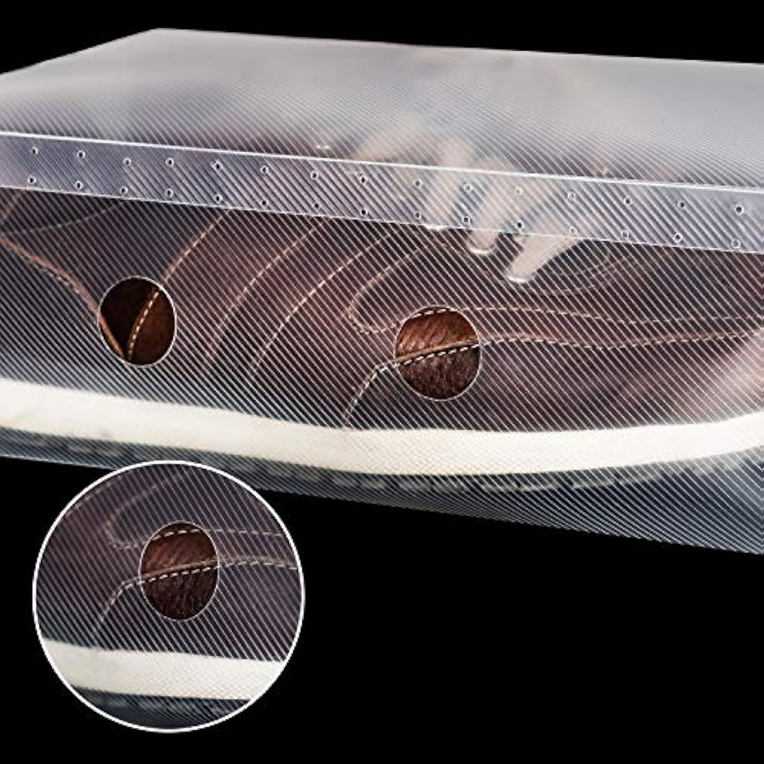 Kurtzy Clear Plastic Shoe Storage Boxes (40 Pack) - Suitable for Women's, Men's and Children's Shoes - Foldable, Corrugated and Stackable for Storage and Travel