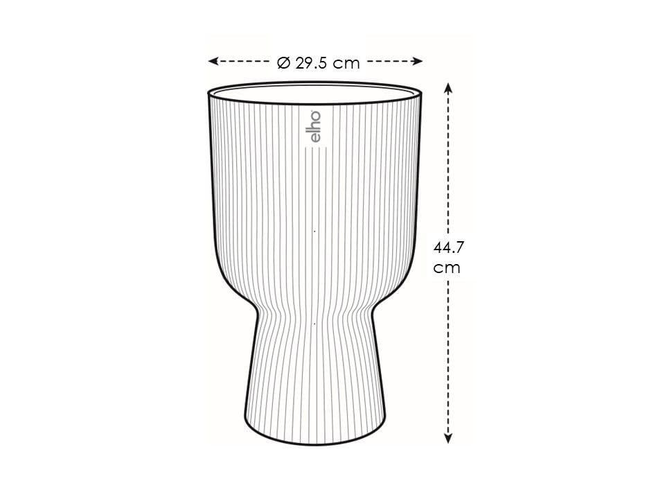 elho Vibes Fold Coupe 30 - Indoor Plant Pot - 100% Recycled Plastic - ? 29.5 x H 44.7 cm - Blue/Deep Blue