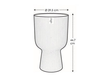elho Vibes Fold Coupe 30 - Indoor Plant Pot - 100% Recycled Plastic - ? 29.5 x H 44.7 cm - Blue/Deep Blue